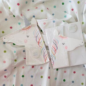 NWT - Meri Meri Unicorn Paper Plates (8) & Napkins (16)